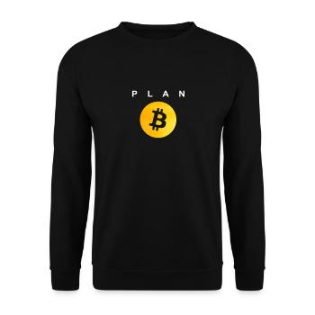 Plan B - Bitcoin - Unisex Sweatshirt - black - Front - Alina (178cm) & Michal (187cm)