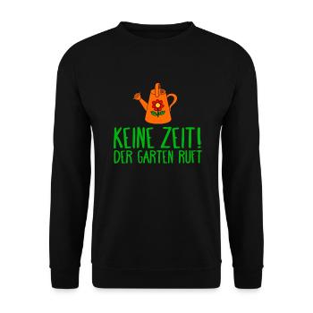 KEINE ZEIT DER GARTEN RUFT - GÄRTNER - Unisex Pullover - Schwarz - Vorne - Alina (178cm) & Michal (187cm)