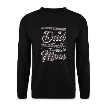 Best Dad, Father's Day and Birthday - Unisex Sweatshirt - black - Front - Alina (178cm) & Michal (187cm)