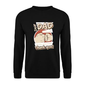 Best Dad, Father's Day and Birthday - Unisex Sweatshirt - black - Front - Alina (178cm) & Michal (187cm)