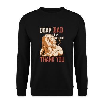 Best Dad, Father's Day and Birthday - Unisex Sweatshirt - black - Front - Alina (178cm) & Michal (187cm)