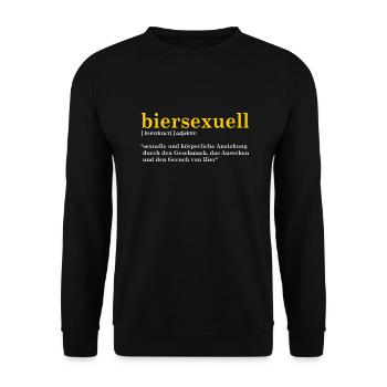 biersexuell Bier sexuelle & körperliche Anziehung - Unisex Pullover - Schwarz - Vorne - Alina (178cm) & Michal (187cm)