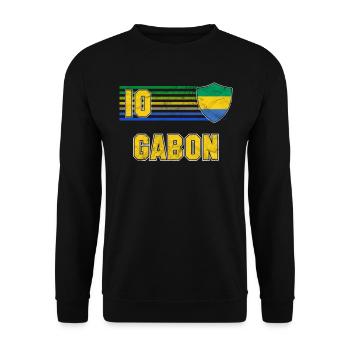Gabon - Unisex Sweatshirt - black - Front - Alina (178cm) & Michal (187cm)