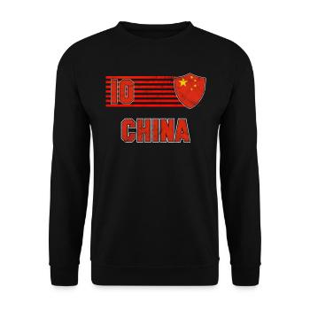 China - Unisex Sweatshirt - black - Front - Alina (178cm) & Michal (187cm)