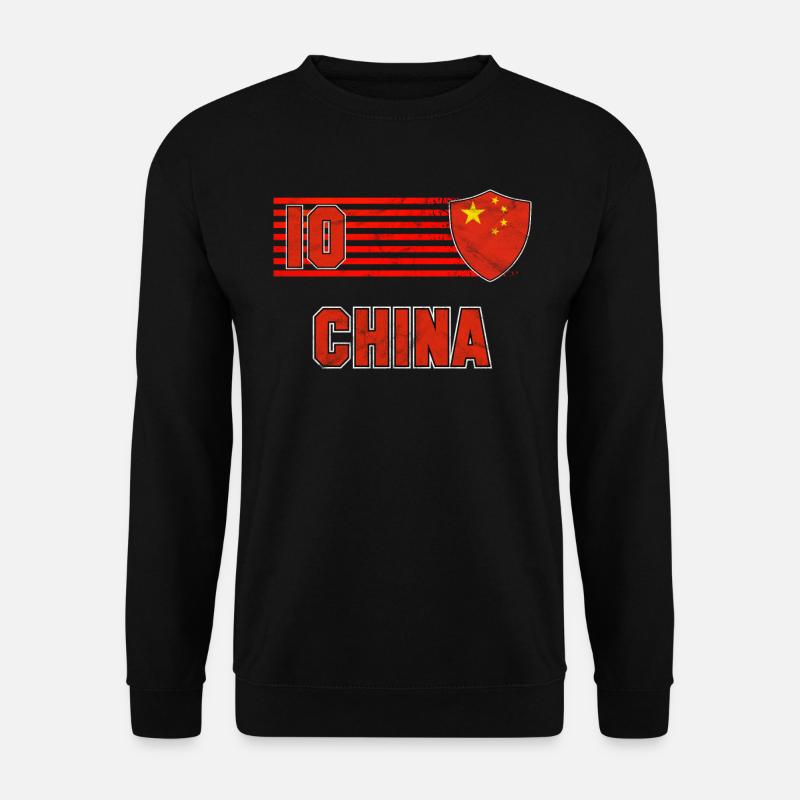 China - Unisex Pullover - Schwarz