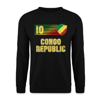 Kongo Republik - Unisex Pullover - Schwarz - Vorne - Alina (178cm) & Michal (187cm)