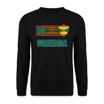 Grenada - Unisex Sweatshirt - black - Front - Alina (178cm) & Michal (187cm)