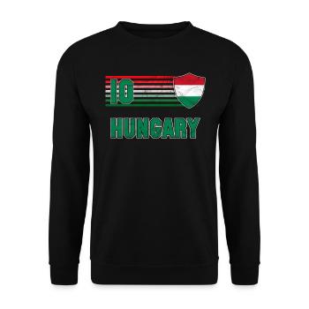 Hungary - Unisex Sweatshirt - black - Front - Alina (178cm) & Michal (187cm)