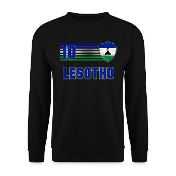 Lesotho - Unisex Pullover - Schwarz - Vorne - Alina (178cm) & Michal (187cm)
