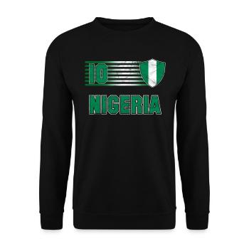 Nigeria - Unisex Pullover - Schwarz - Vorne - Alina (178cm) & Michal (187cm)