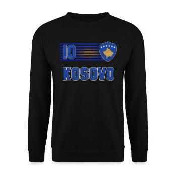Kosovo - Unisex Sweatshirt - black - Front - Alina (178cm) & Michal (187cm)