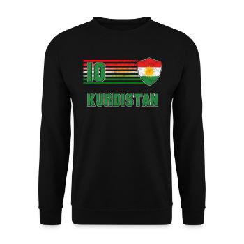 Kurdistan - Unisex Sweatshirt - black - Front - Alina (178cm) & Michal (187cm)