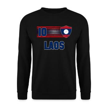 Laos - Unisex Sweatshirt - black - Front - Alina (178cm) & Michal (187cm)