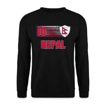 Nepal - Unisex Sweatshirt - black - Front - Alina (178cm) & Michal (187cm)