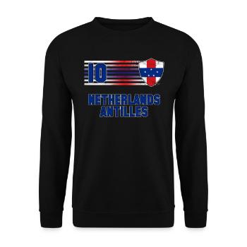 Netherlands Antilles - Unisex Sweatshirt - black - Front - Alina (178cm) & Michal (187cm)