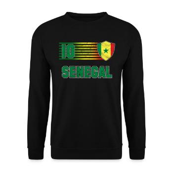 Senegal - Unisex Sweatshirt - black - Front - Alina (178cm) & Michal (187cm)
