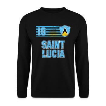 Saint Lucia - Unisex Sweatshirt - black - Front - Alina (178cm) & Michal (187cm)