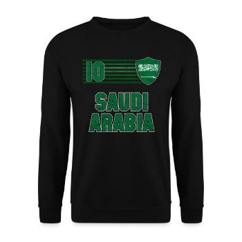 Saudi Arabia - Unisex Sweatshirt - black - Front - Alina (178cm) & Michal (187cm)