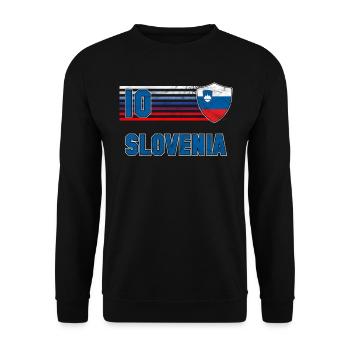 Slovenia - Unisex Sweatshirt - black - Front - Alina (178cm) & Michal (187cm)