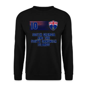 Géorgie du Sud et les îles Sandwich du Sud - Sweat-shirt Unisexe - noir - Devant - Alina (178cm) & Michal (187cm)