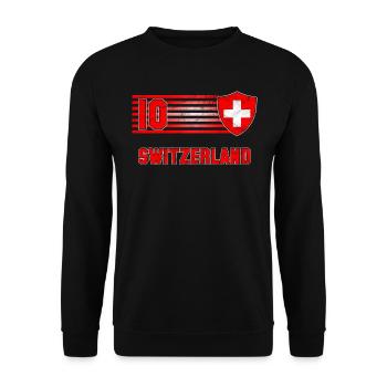 Switzerland - Unisex Sweatshirt - black - Front - Alina (178cm) & Michal (187cm)