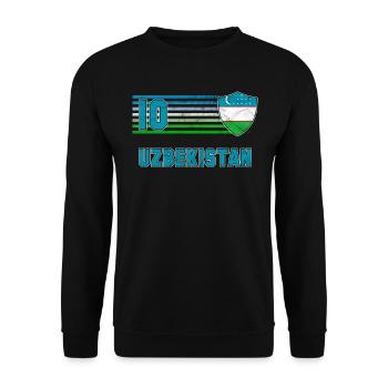 Ouzbékistan - Sweat-shirt Unisexe - noir - Devant - Alina (178cm) & Michal (187cm)