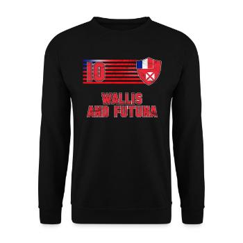 Wallis und Futuna - Unisex Pullover - Schwarz - Vorne - Alina (178cm) & Michal (187cm)