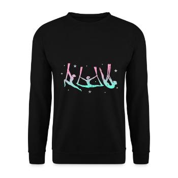 Dames acrobaties athlètes de cirque pente arithmétique - Sweat-shirt Unisexe - noir - Devant - Alina (178cm) & Michal (187cm)