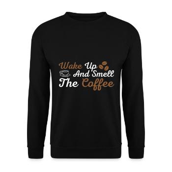 Réveillez-vous et sentez le café - Sweat-shirt Unisexe - noir - Devant - Alina (178cm) & Michal (187cm)