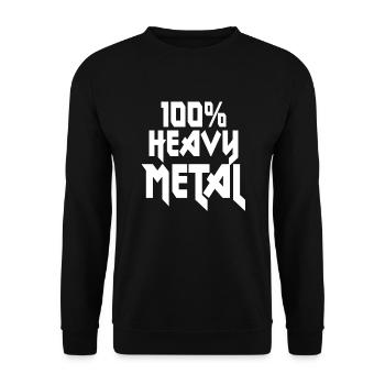 100 Heavy Metal Hard Rock - Unisex Sweatshirt - black - Front - Alina (178cm) & Michal (187cm)