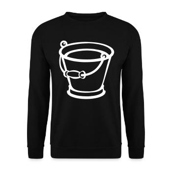 Filled bucket - Unisex Sweatshirt - black - Front - Alina (178cm) & Michal (187cm)