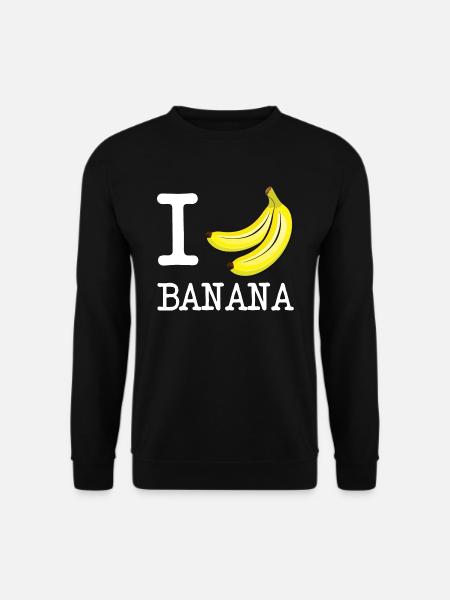J'adore les bananes - j'aime la banane - Sweat-shirt Unisexe - noir