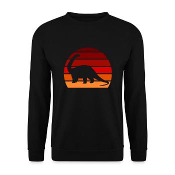 Brachiosaurus dinosaur long-necked dinosaur - Unisex Sweatshirt - black - Front - Alina (178cm) & Michal (187cm)