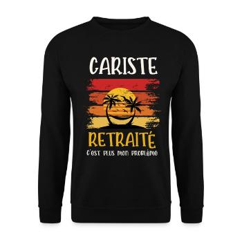 cariste retraité - Sweat-shirt Unisexe - noir - Devant - Alina (178cm) & Michal (187cm)