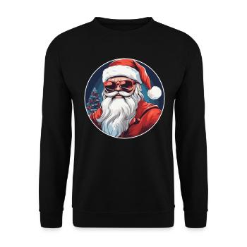 Frohe Weihnachten - Unisex Pullover - Schwarz - Vorne - Alina (178cm) & Michal (187cm)