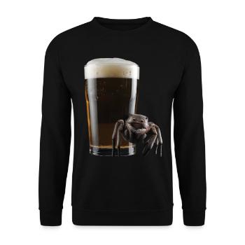 Spinne Bier - Unisex Pullover - Schwarz - Vorne - Alina (178cm) & Michal (187cm)