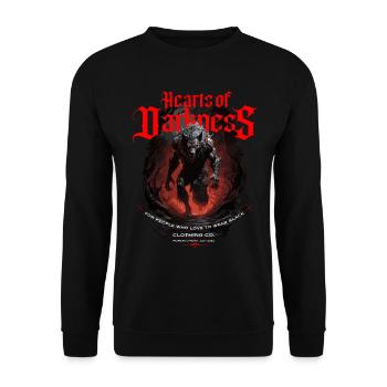 HOD - Hurlement - Sweat-shirt Unisexe - noir - Devant - Alina (178cm) & Michal (187cm)