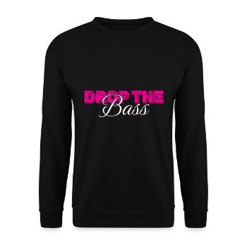 Drop the Bass Music Lover Statement - Unisex Sweatshirt - black - Front - Alina (178cm) & Michal (187cm)
