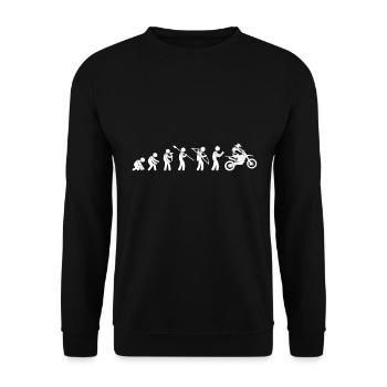 Evolution Motocross - Unisex Sweatshirt - black - Front - Alina (178cm) & Michal (187cm)