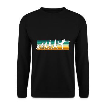 Disc Golf Disc Golfer Evolution Sport - Unisex Sweatshirt - black - Front - Alina (178cm) & Michal (187cm)