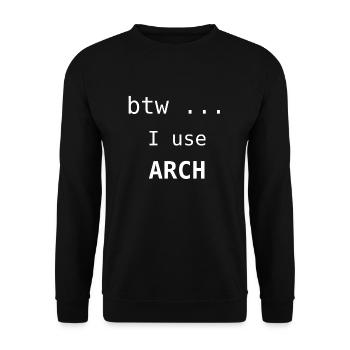 I use Arch - Unisex Pullover - Schwarz - Vorne - Alina (178cm) & Michal (187cm)