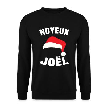 Noyeux Joël, Cadeau Noyeux Joël - Sweat-shirt Unisexe - noir - Devant - Alina (178cm) & Michal (187cm)