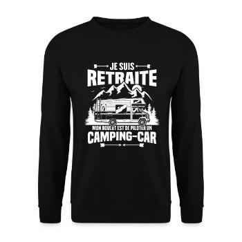 Je suis retraité et piloter un camping-car Cadeau - Sweat-shirt Unisexe - noir - Devant - Alina (178cm) & Michal (187cm)