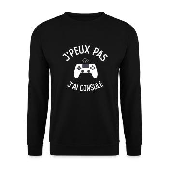 J'peux pas j'ai console - Sweat-shirt Unisexe - noir - Devant - Alina (178cm) & Michal (187cm)