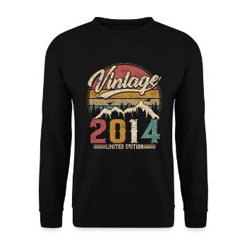Vintage 2014 Limited Edition Cadeau D'anniversaire - Sweat-shirt Unisexe - noir - Devant - Alina (178cm) & Michal (187cm)