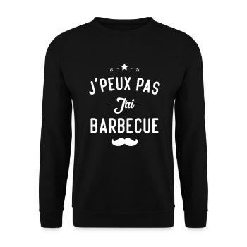 Je peux pas j'ai barbecue - Sweat-shirt Unisexe - noir - Devant - Alina (178cm) & Michal (187cm)