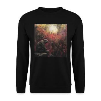 In the Ghetto - Unisex Pullover - Schwarz - Vorne - Alina (178cm) & Michal (187cm)