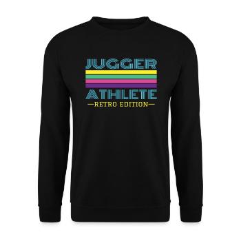 Jugger Athlete Retro Edition Funny Jugger - Sweat-shirt Unisexe - noir - Devant - Alina (178cm) & Michal (187cm)