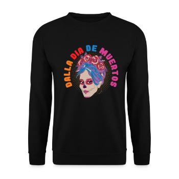 Dalla Dia De Muertos Day Of The Dead - Unisex Pullover - Schwarz - Vorne - Alina (178cm) & Michal (187cm)