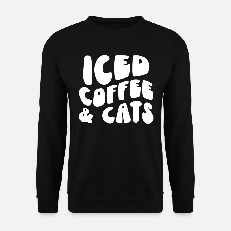 Iced Coffee & Cats Lover - Unisex Sweatshirt - black